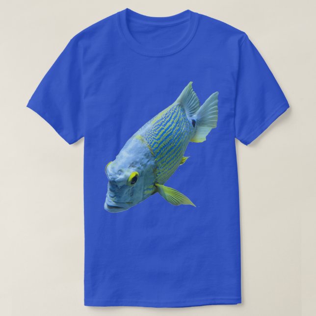 Camiseta Peixe azul e amarelo (Frente do Design)