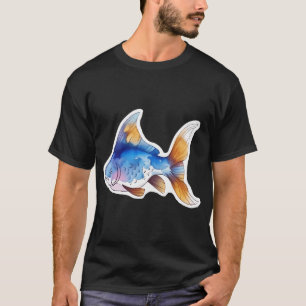 Camiseta Peixe Azul e Dourado