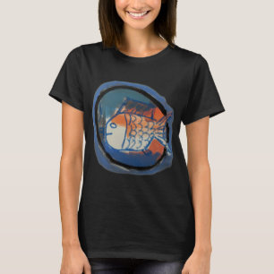 Camiseta Peixe Azul e Laranja