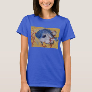 Camiseta Peixe Azul Tropical Vintage Coral Vida Marinha Oce