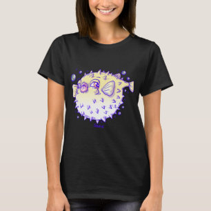 Camiseta Peixe Baiacu Amarelo Inflado