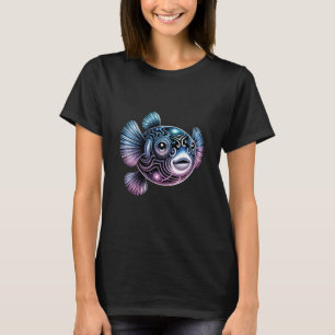 Camiseta Peixe Balão Amante Motivo Baiacu Mar Oceano Animal