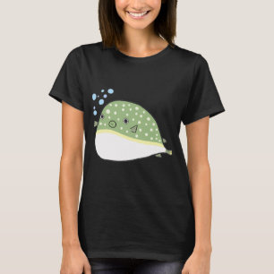 Camiseta Peixe-balão Fofo (baiacu / peixe-globo)