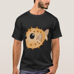 Camiseta Peixe-balão Kawaii Fofo – Ilustração de Peixe-ba