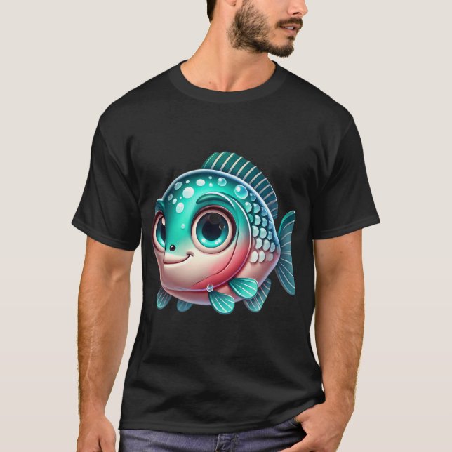 Camiseta Peixe Barramundi Adorável (Frente)