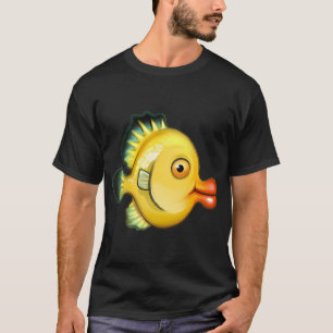 Camiseta Peixe beijoqueiro de recife tropical amarelo