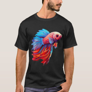 Camiseta Peixe beta colorido