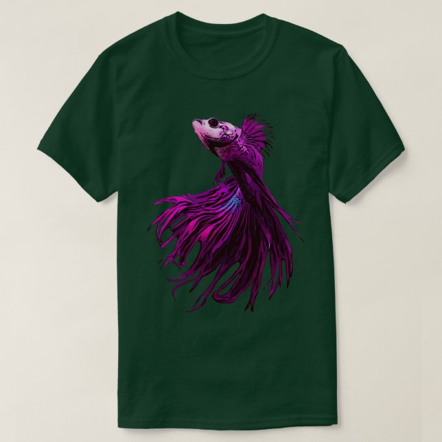 Camiseta Peixe Beta Roxo (Frente do Design)