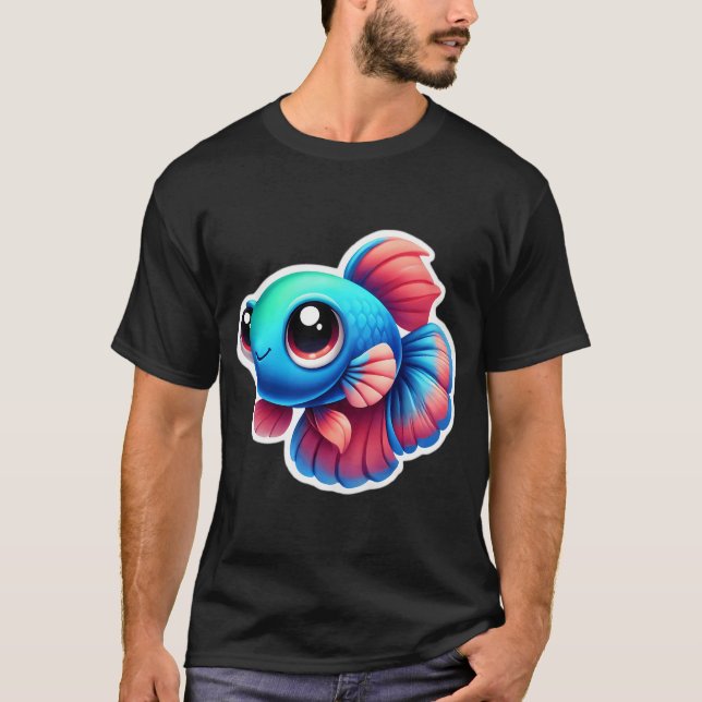 Camiseta Peixe Betta Adorável (Frente)