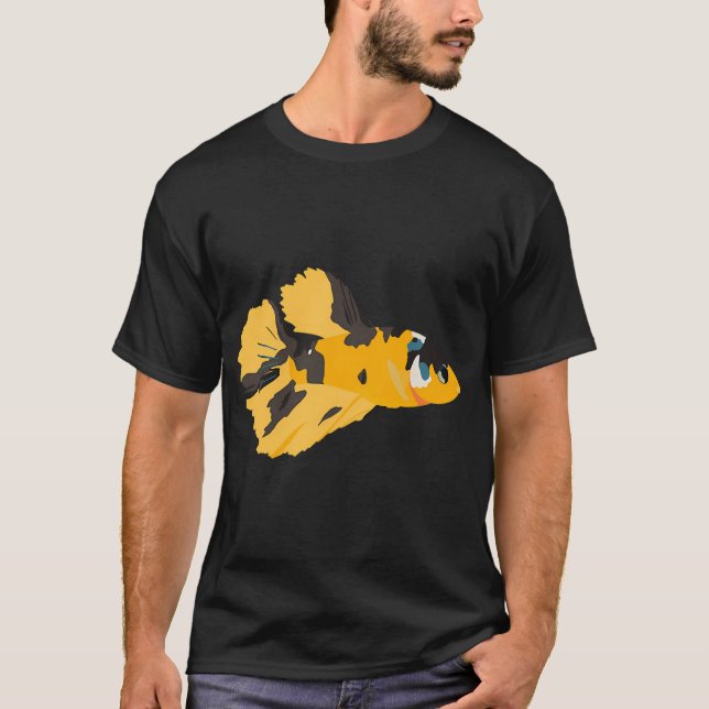 Camiseta Peixe Betta Amarelo (Frente)