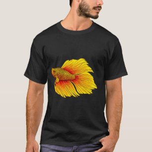 Camiseta Peixe Betta Amarelo