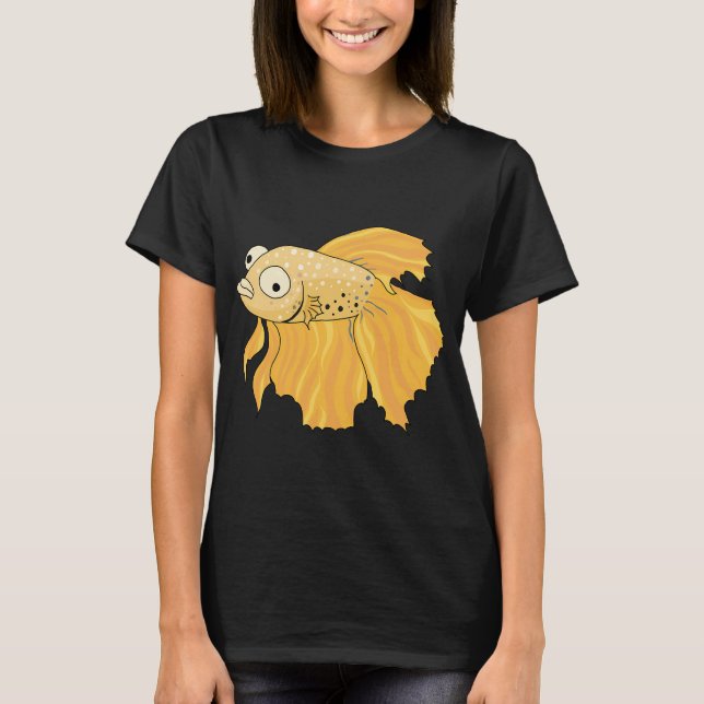 Camiseta Peixe Betta Amarelo (Frente)