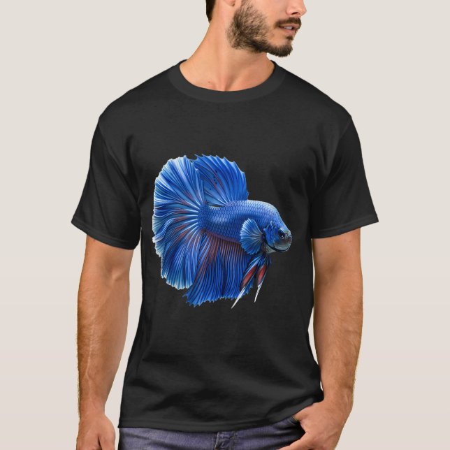 Camiseta Peixe Betta Azul (Frente)