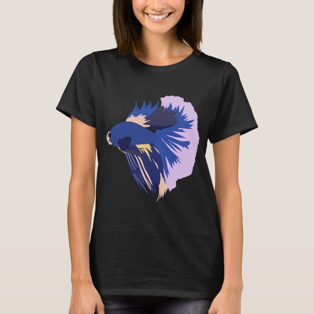 Camiseta Peixe Betta azul (Frente)