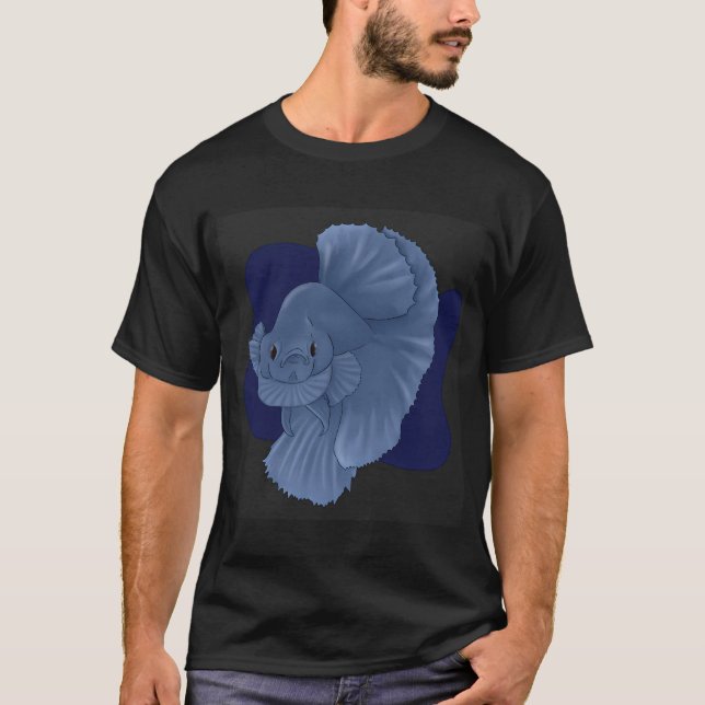 Camiseta Peixe Betta (Azul) (Frente)