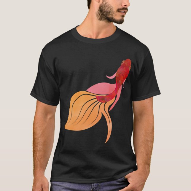 Camiseta Peixe Betta em Aquarela (Frente)