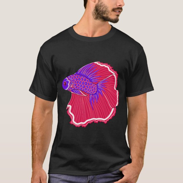 Camiseta Peixe Betta, estilo koinobori (Frente)