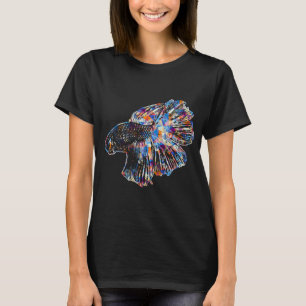 Camiseta Peixe Betta Geométrico Legal e Incrível