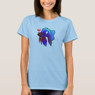 Camiseta Peixe Betta / Peixe de Combate Siameses Amam