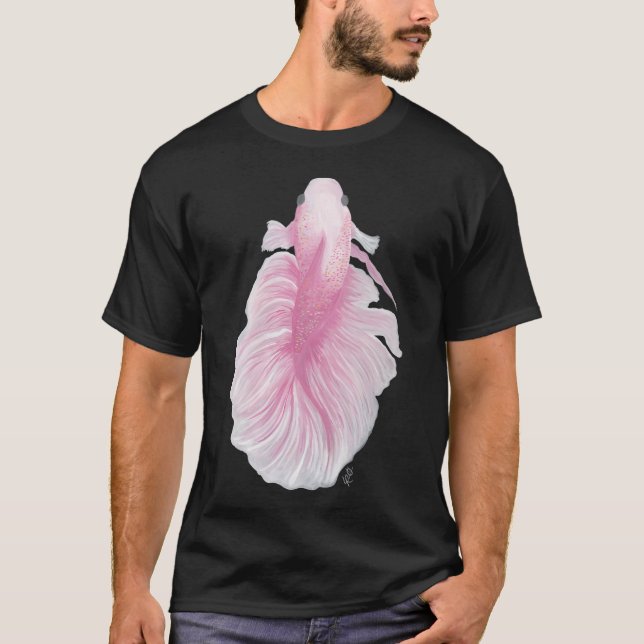 Camiseta Peixe Betta Rosa (Frente)