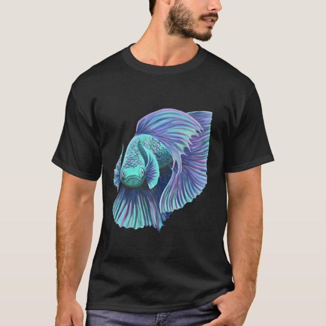 Camiseta Peixe Betta Roxo (Frente)