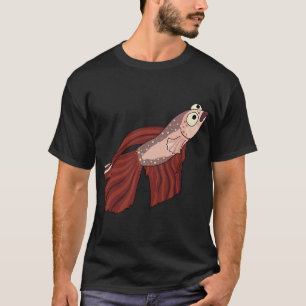 Camiseta Peixe Betta Vermelho