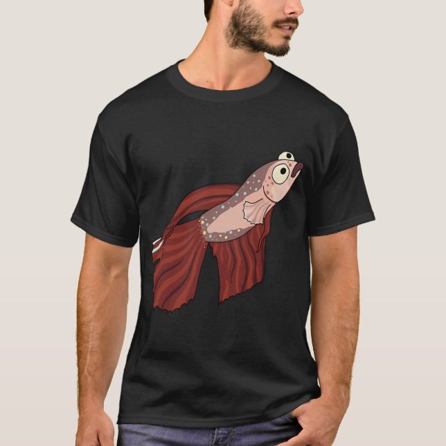 Camiseta Peixe Betta Vermelho (Frente)