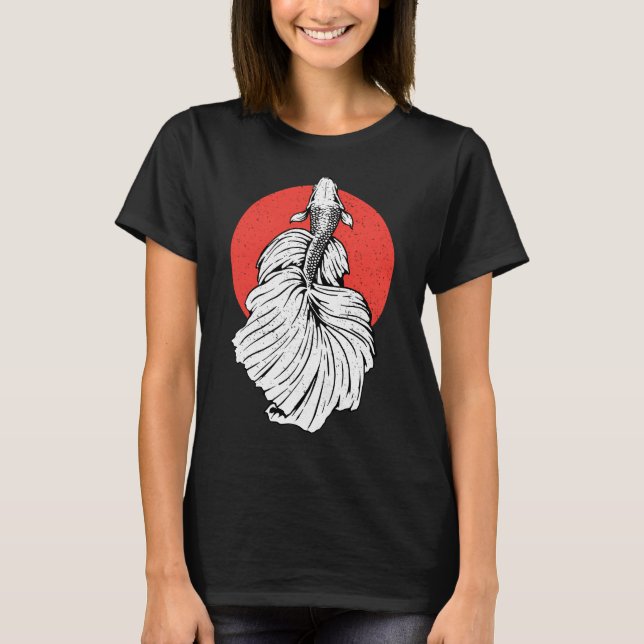 Camiseta Peixe Betta Vintage Retrô (Frente)