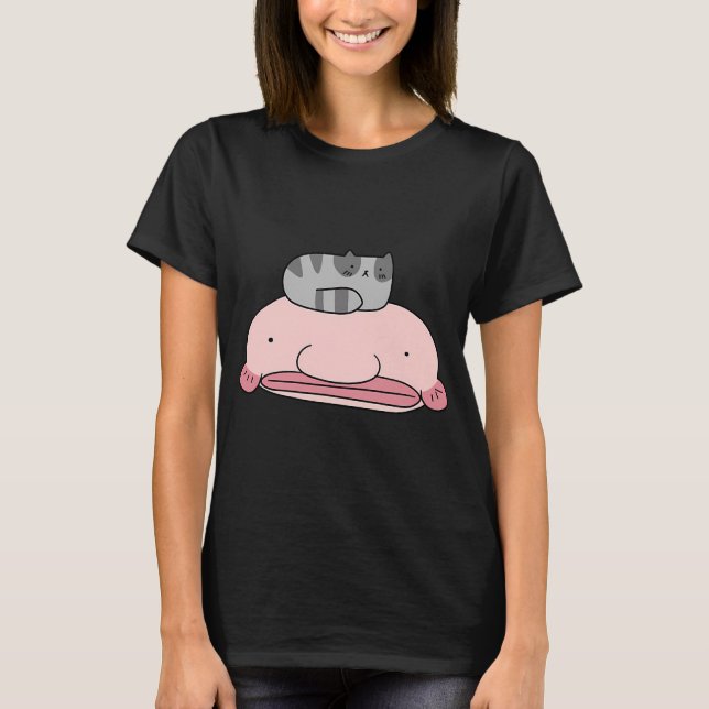 Camiseta Peixe-blob e Gatinho (Frente)