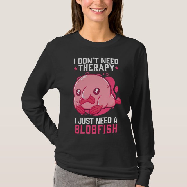 Camiseta Peixe-blob sem meme de terapia Peixe-blob feio (Frente)