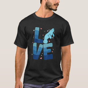 Camiseta Peixe-boi Amor Vaca Marinha Peixes-bois Mamífero M