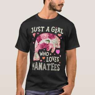 Camiseta Peixe-boi Apenas Uma Garota Que Ama Vaca Marinha F