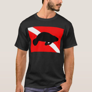 Camiseta Peixe-boi da bandeira do mergulho