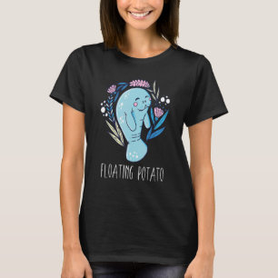 Camiseta Peixe-boi de Batata Flutuante Vida Marinha 3