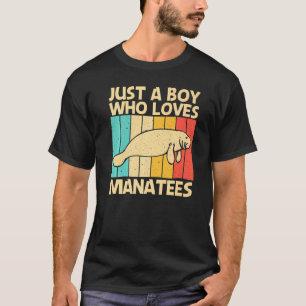 Camiseta Peixe-boi Fofo Para Meninos Crianças Vaca Marinha