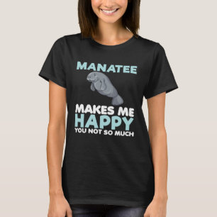 Camiseta Peixe-boi Me Faz Feliz Animal Marinho Criança