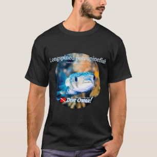 Camiseta Peixe-bola espinhoso fofo. Versão Owase