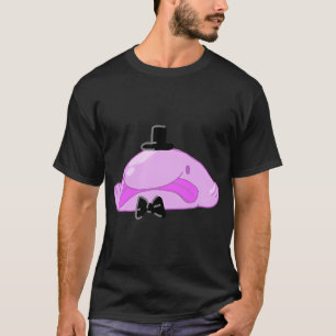 Camiseta Peixe-Bola Roxo com cartola preta e gravata