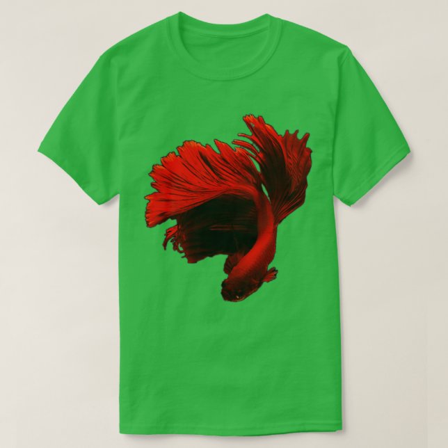 Camiseta Peixe bonito de Meia Lua-Mata Betta (Frente do Design)
