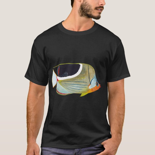 Camiseta PEIXE-BORBOLETA SELADO-Chaetodon ephippium (Frente)