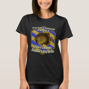 Camiseta Peixe Borboleta Tanque de Recife Aquarista Marinho