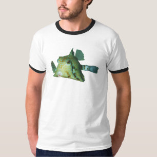Camiseta Peixe-caixa - Design Abstrato - Recortado de uma f