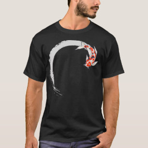 Camiseta Peixe-Carrinho do Circulo Enso Koi Japonês
