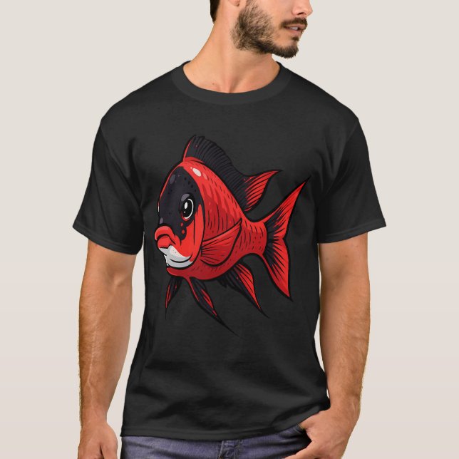 Camiseta Peixe Ciclídeo Natal (Frente)