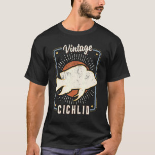Camiseta Peixe Ciclídeo Vintage Clássico Retro Amor Animal
