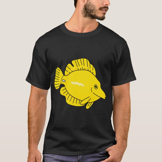 Camiseta peixe cirurgião amarelo (Frente)