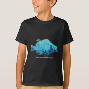 Camiseta Peixe Com Barbatana, Proteção Ambiental, Proteção