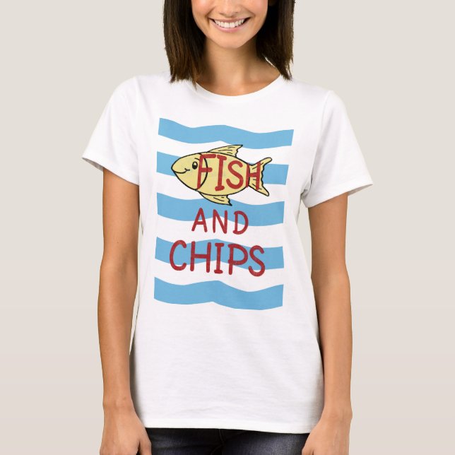 Camiseta Peixe com batatas fritas (Frente)