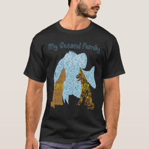 Camiseta Peixe Com Cachorro E Gato