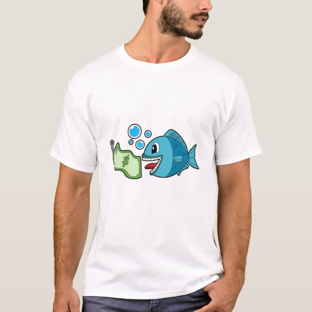 Camiseta Peixe com nota bancária (Frente)